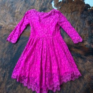 Gorgeous magenta lace dress by Free People